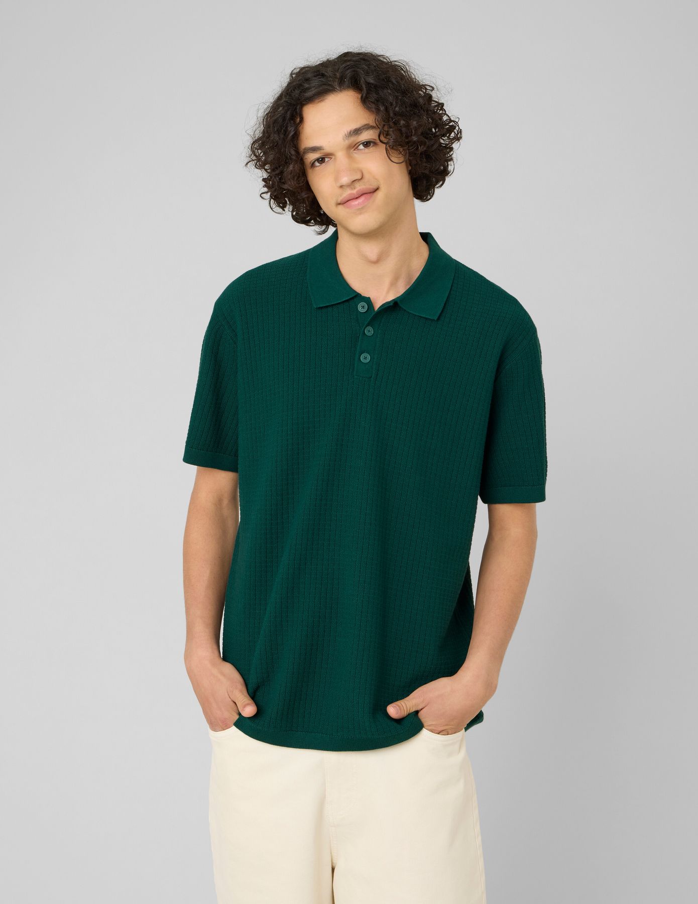 Polo maille c&ocirc;tel&eacute;e