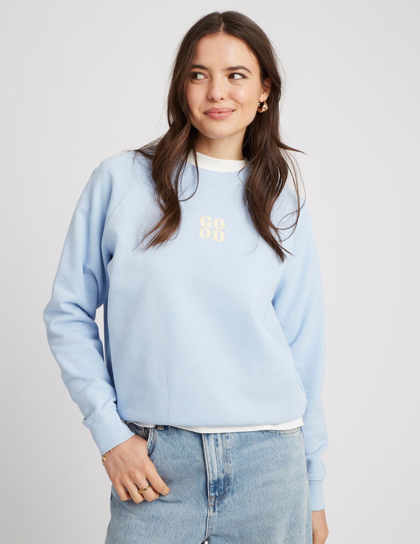 Sweat raglan brodé