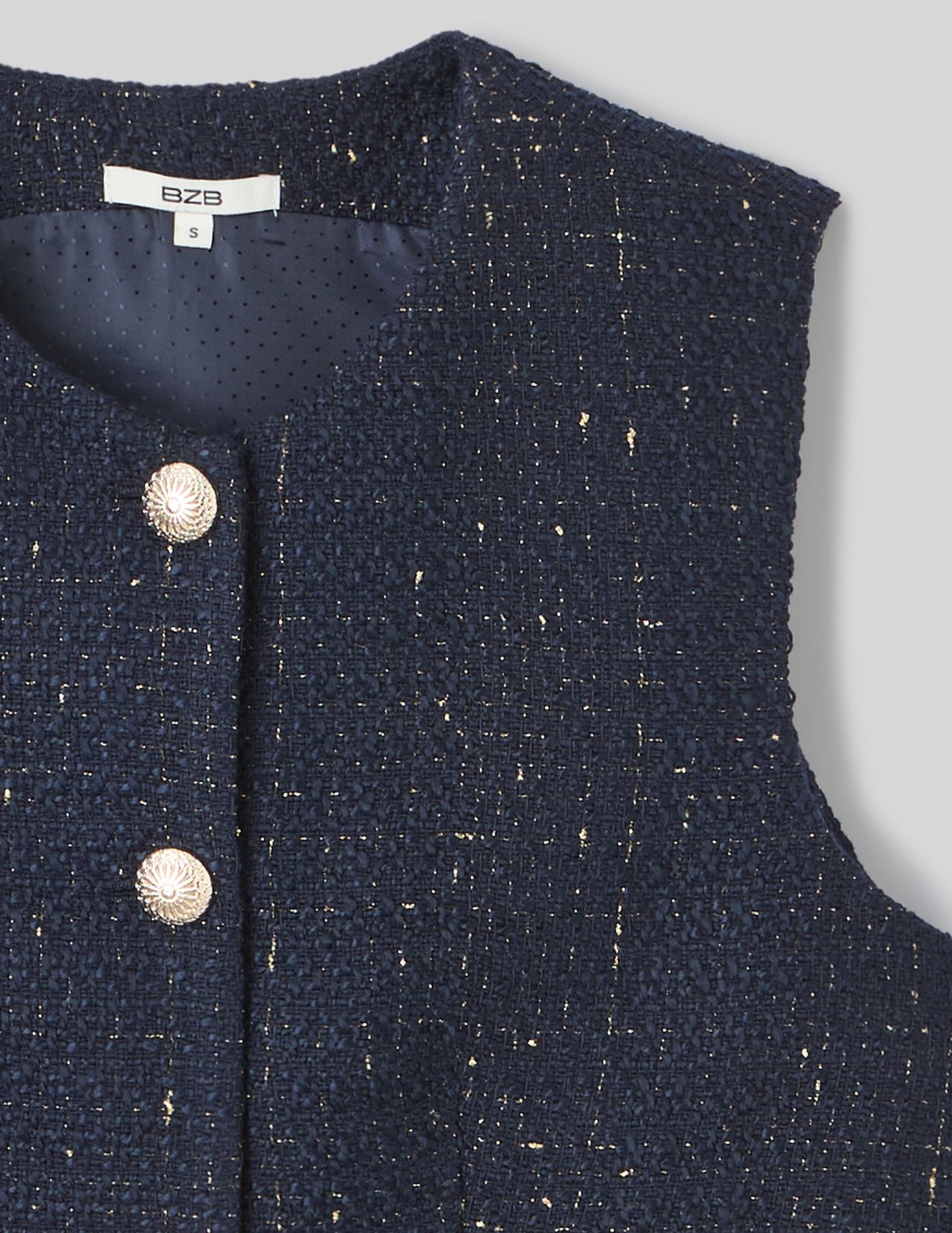 Gilet sans manches en tweed