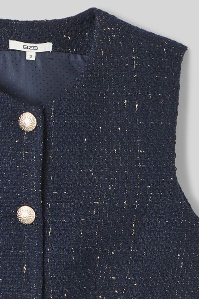 Gilet sans manches en tweed