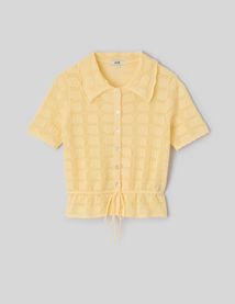 Gilet col polo en crochet