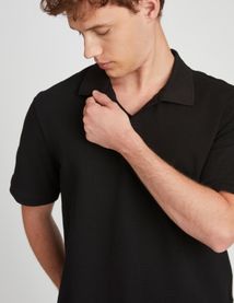 Polo matière fantaisie