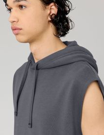 Sweat sans manches à capuche