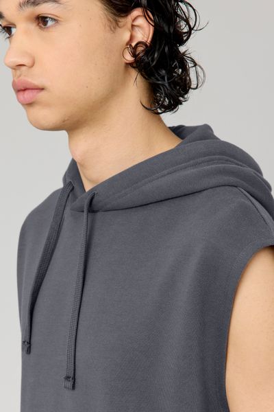 Sweat sans manches à capuche