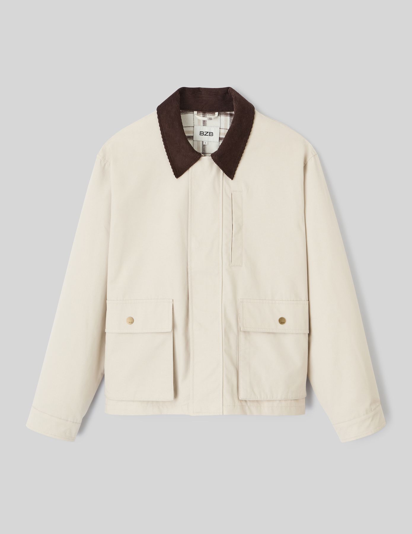 Veste zippée col velours