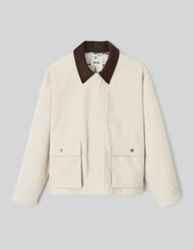 Veste zippée col velours