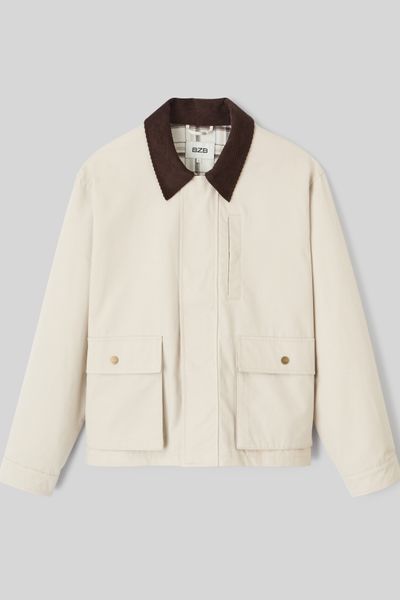 Veste zippée col velours