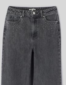Jean straight &agrave; strass