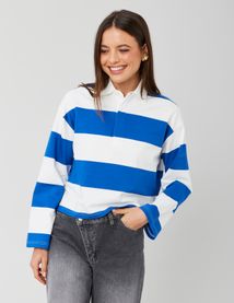 T-shirt col polo ray&eacute;