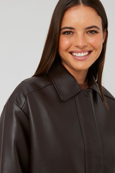 Blouson bombardier en tissu enduit