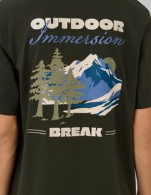 T-shirt imprim&eacute; et brod&eacute;