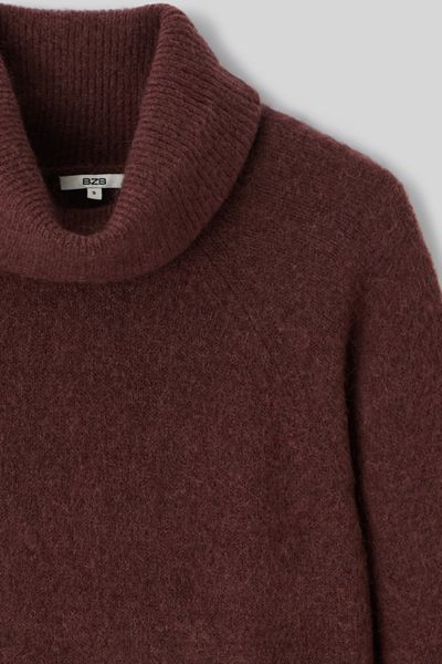 Pull maxi col roulé premium