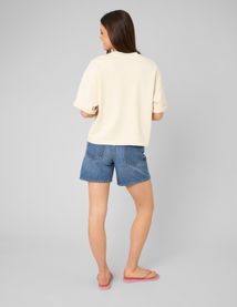 Sweat brod&eacute; manches courtes