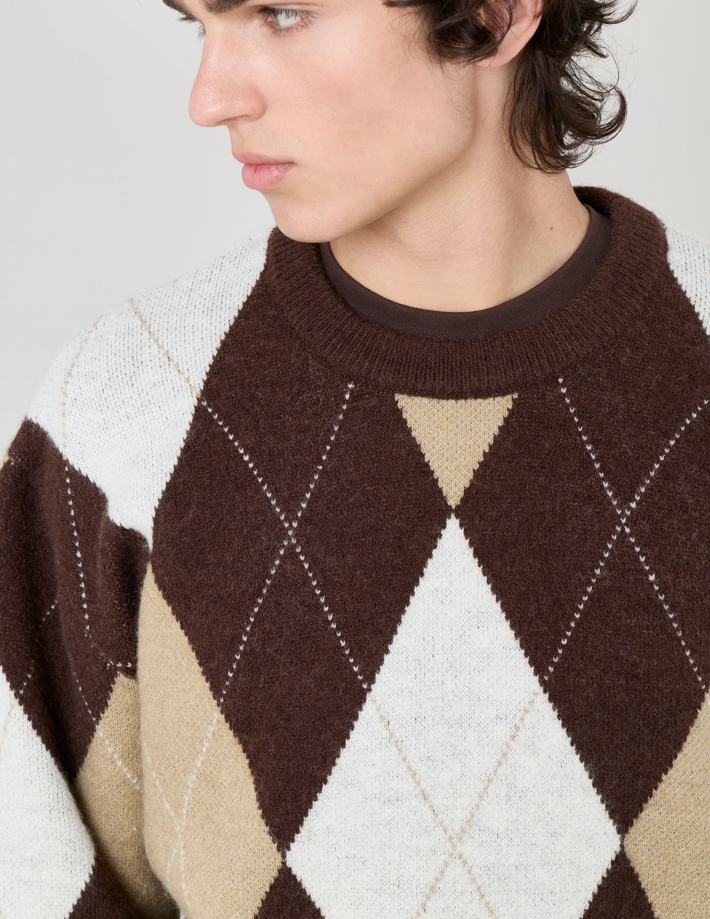 Pull à motif losange