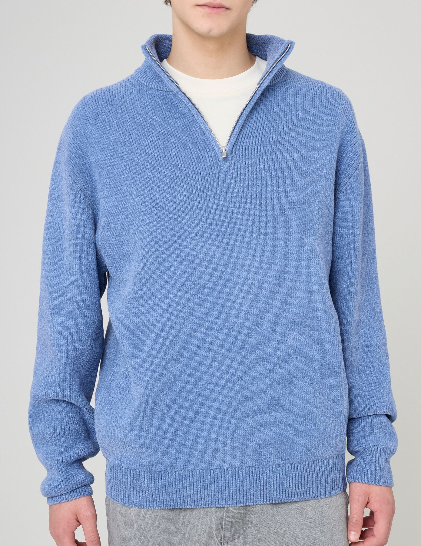 Pull chenille col montant