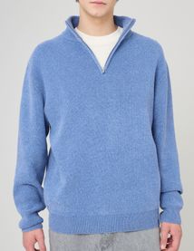 Pull chenille col montant