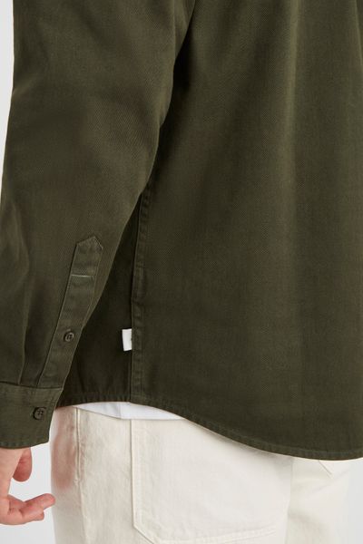 Chemise droite twill uni