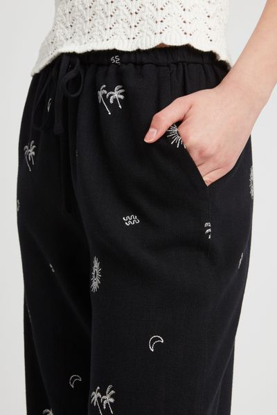 Pantalon brodé