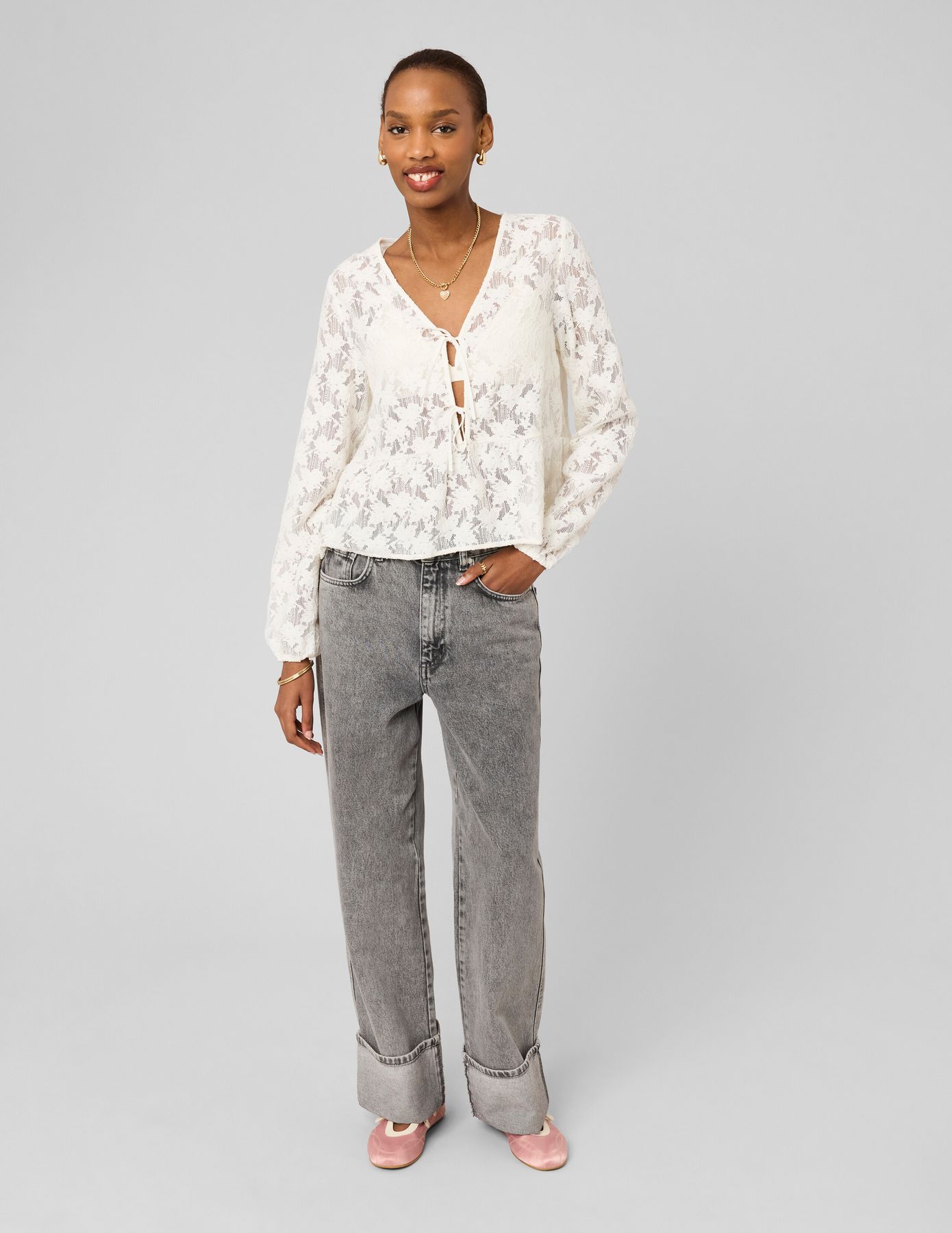 T-shirt en crochet &agrave; nouer