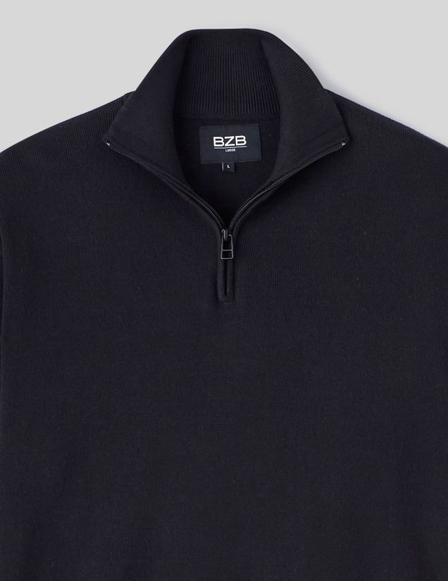 Pull col montant zipp&eacute;