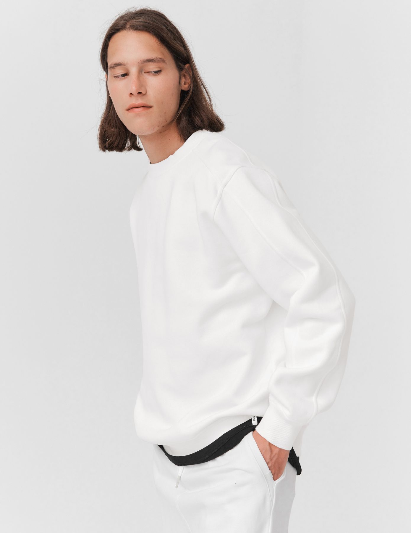 Sweat col rond uni