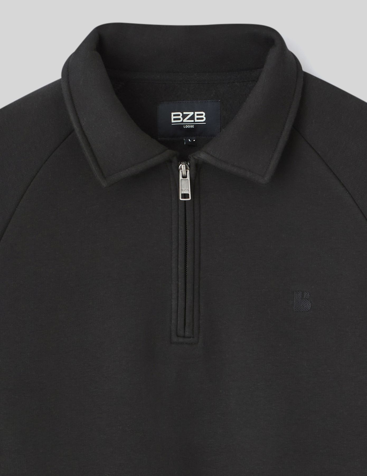 Sweat col polo zippé