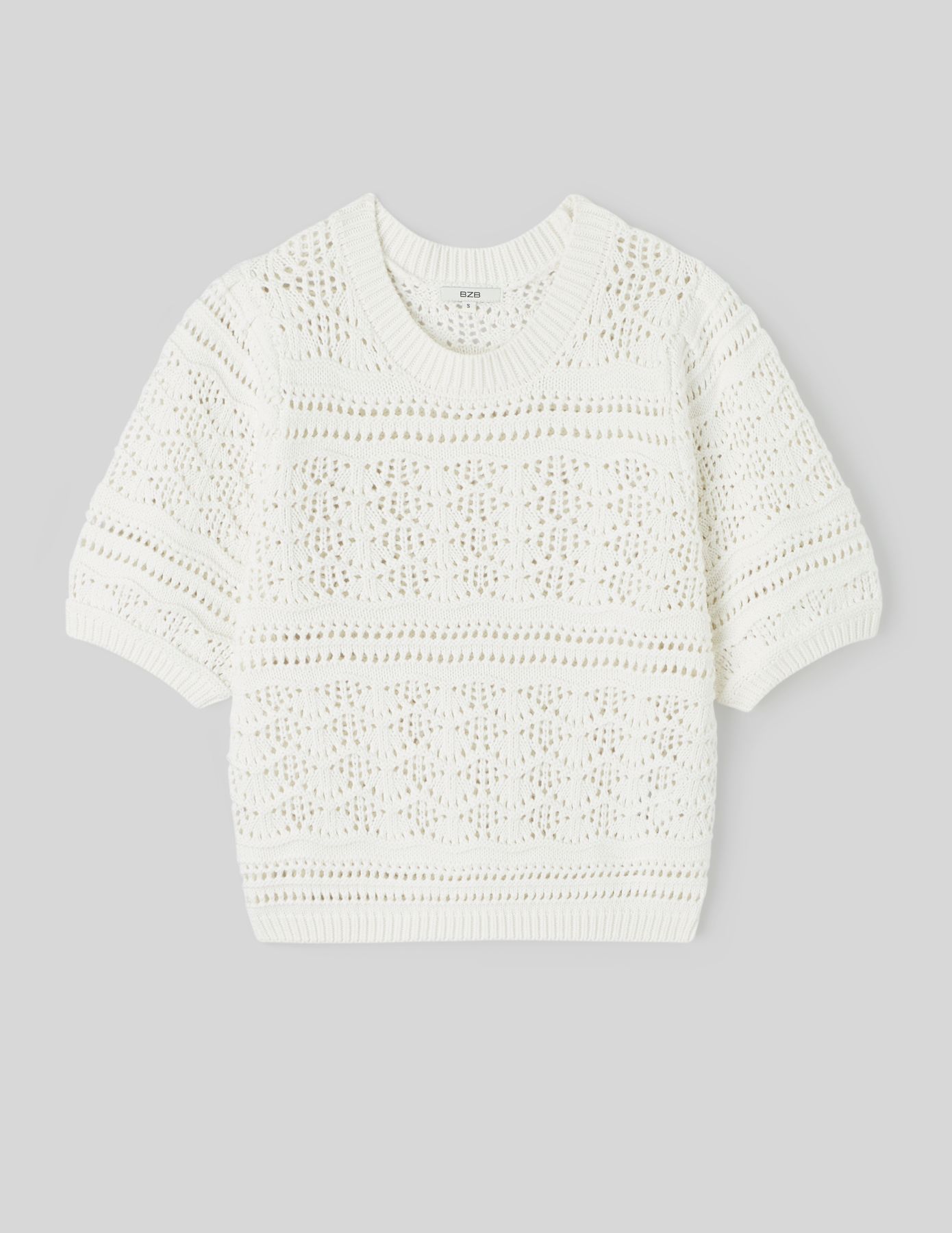 Pull manches courtes en crochet