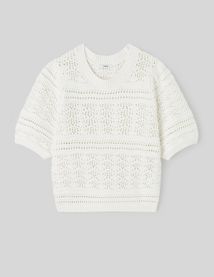 Pull manches courtes en crochet