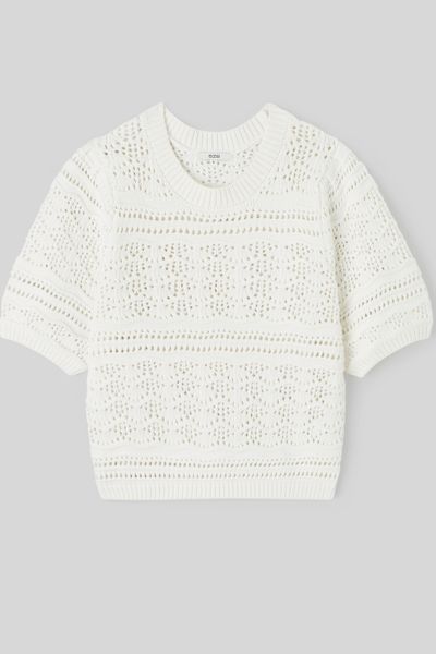 Pull manches courtes en crochet