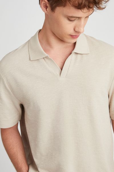 Polo matière fantaisie