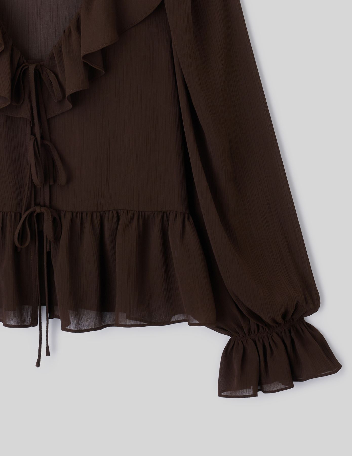 Blouse &agrave; volants