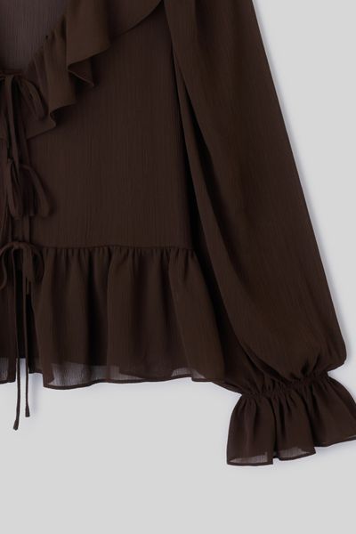 Blouse &agrave; volants