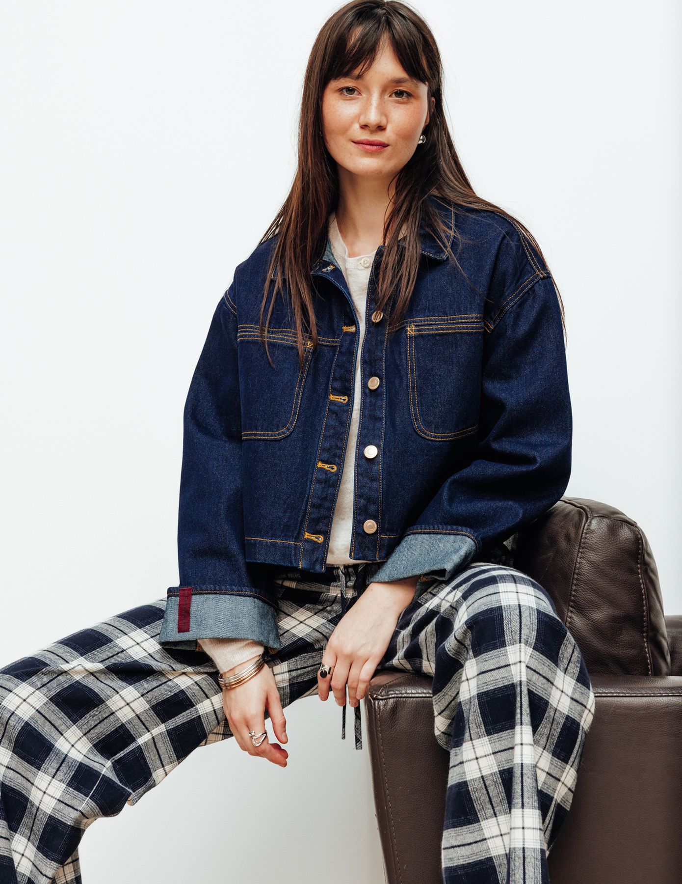 Pantalon à carreaux