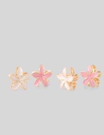 Lot 4 pinces fleurs