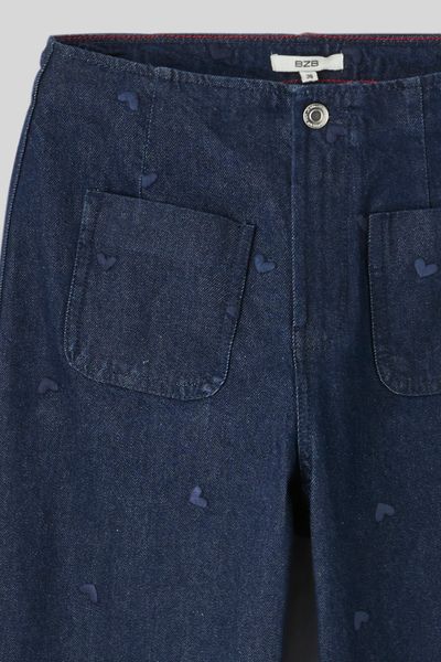 Jean wide leg brod&eacute;
