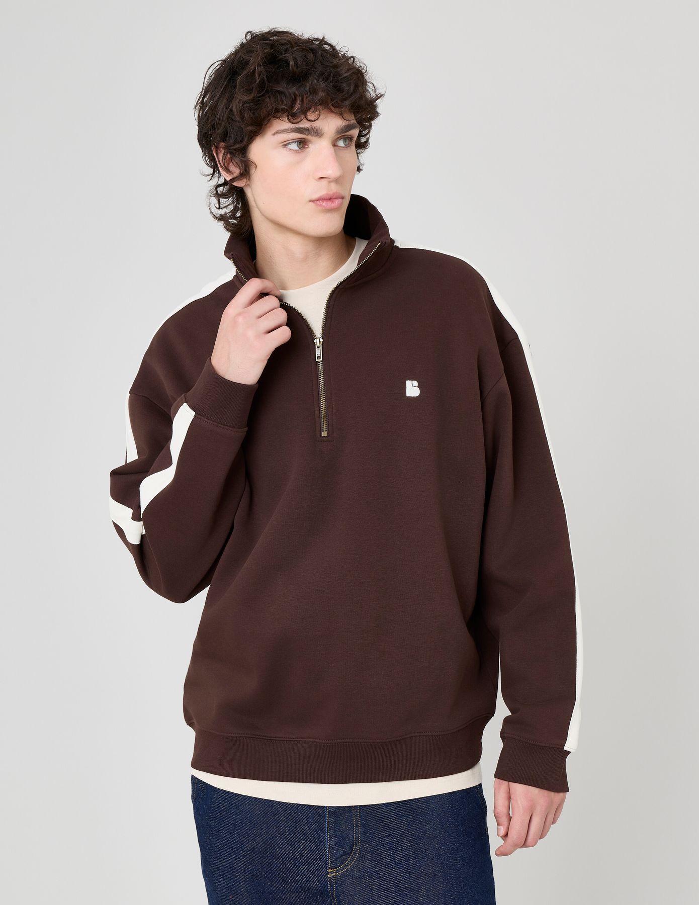 Sweat col montant à bande