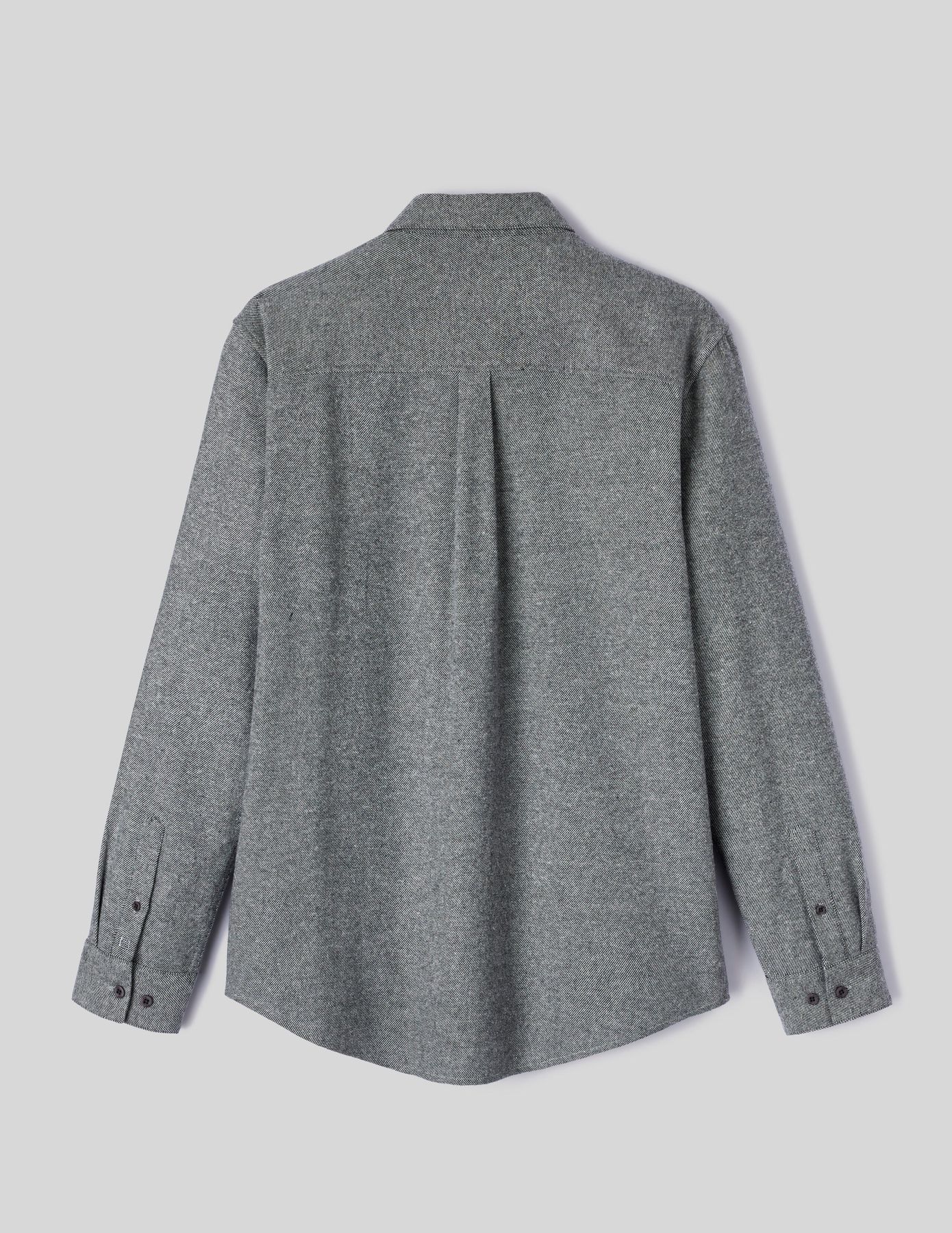 Chemise droite flanelle unie