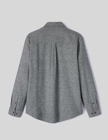 Chemise droite flanelle unie