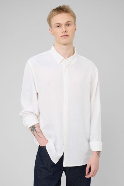 Chemise manches longues viscose lin