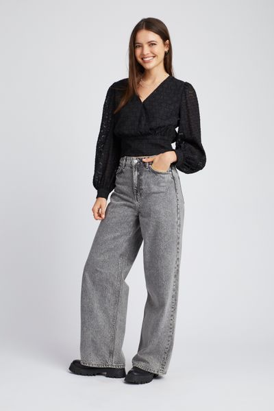 Blouse jacquard pailletée