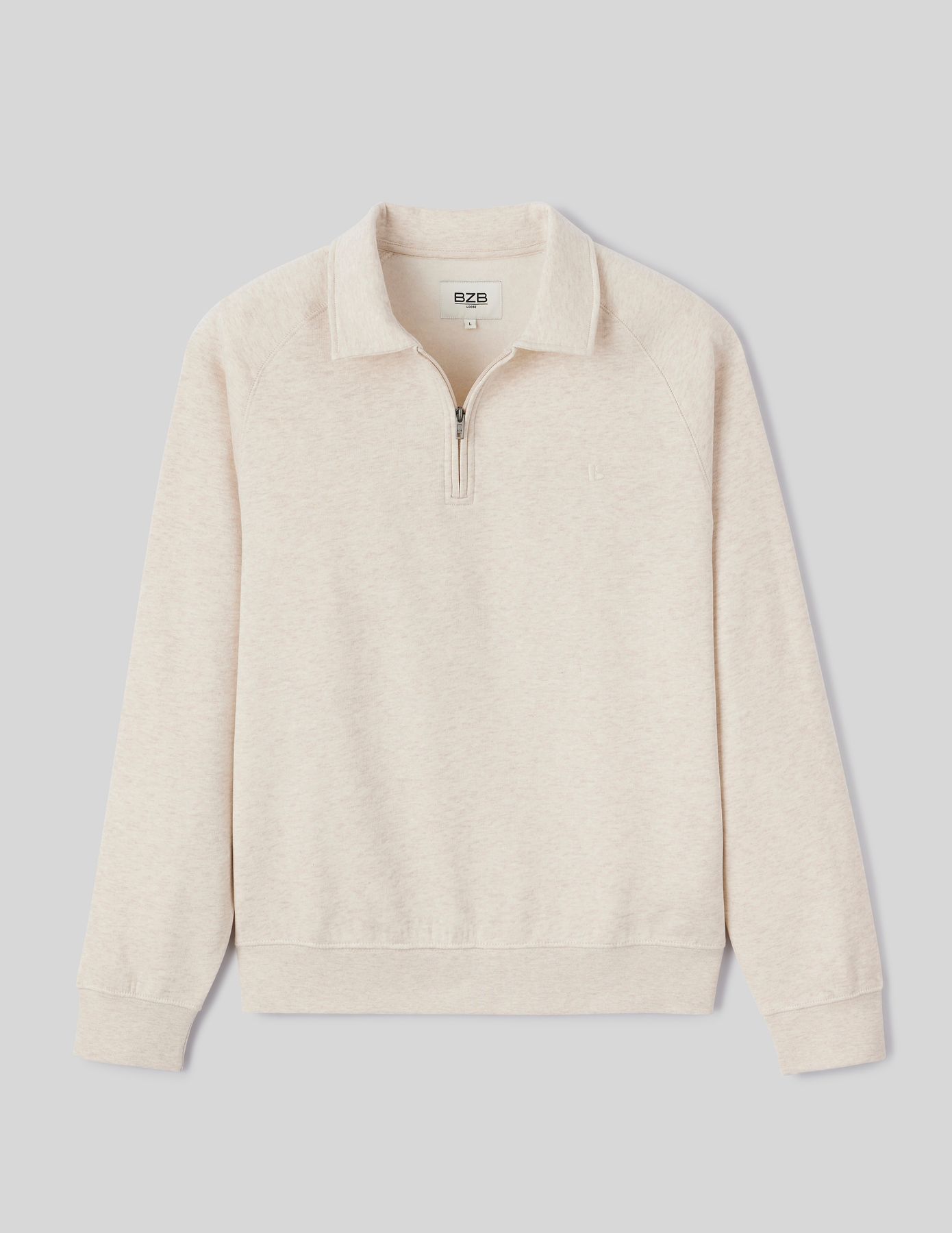 Sweat col polo zippé