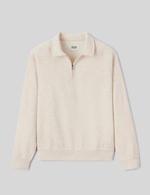 Sweat col polo zippé