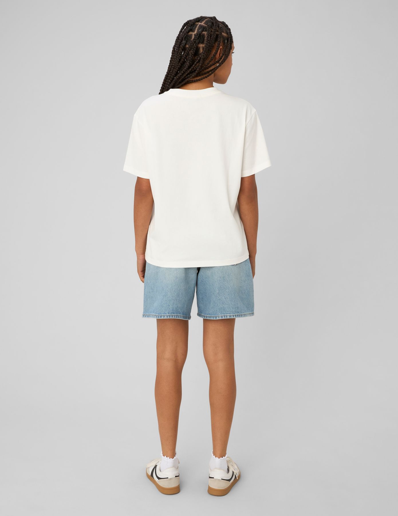 Short en jean dentelle