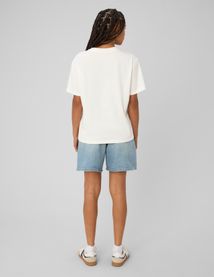 Short en jean dentelle