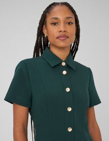 Robe col chemise boutonn&eacute;e