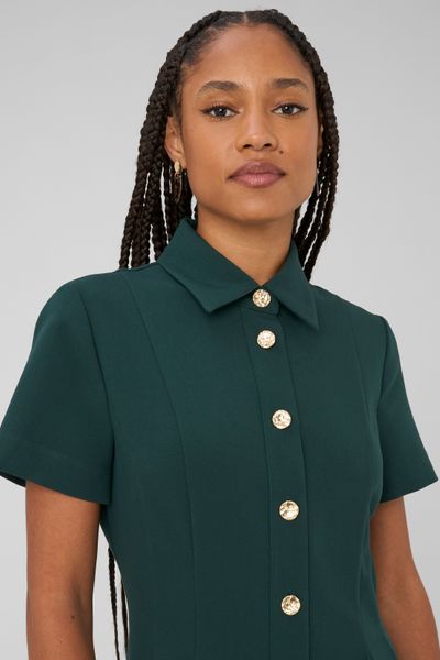 Robe col chemise boutonn&eacute;e