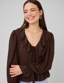 Blouse &agrave; volants