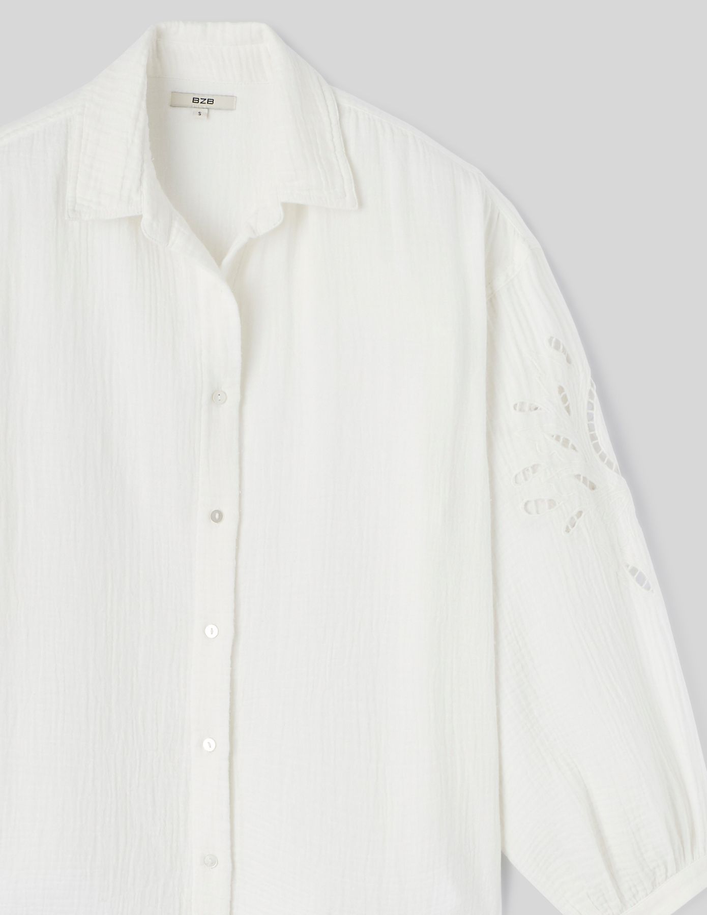 Chemise en gaze de coton unie
