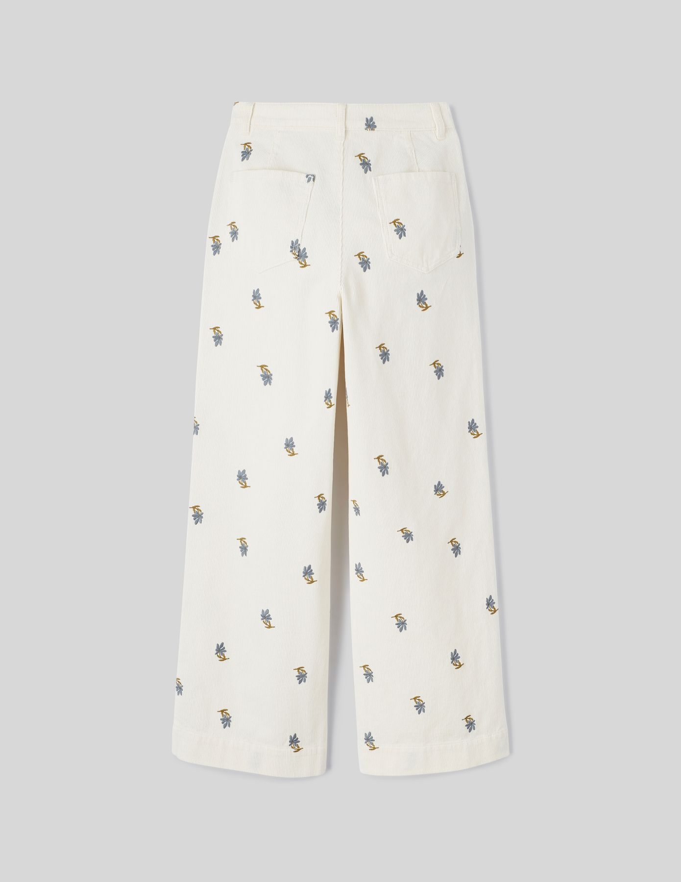 Pantalon velours brodé