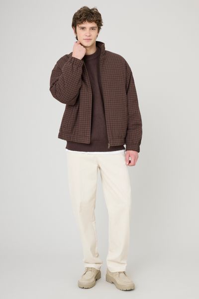 Blouson zipp&eacute; &agrave; carreaux